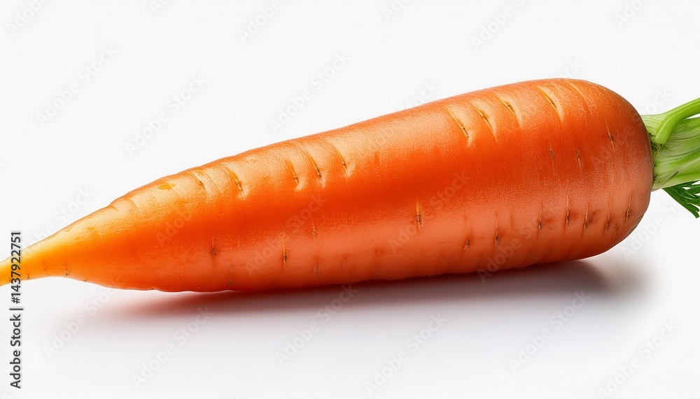 one raw carrot isolated on white background one raw carrot isolated on white background
