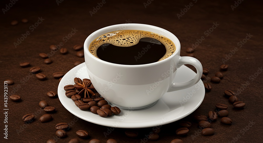 Fototapeta premium Perfectly Styled Coffee Cup for Stock Food Photography