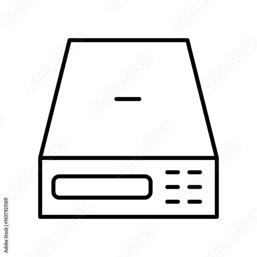 cd reader line icon