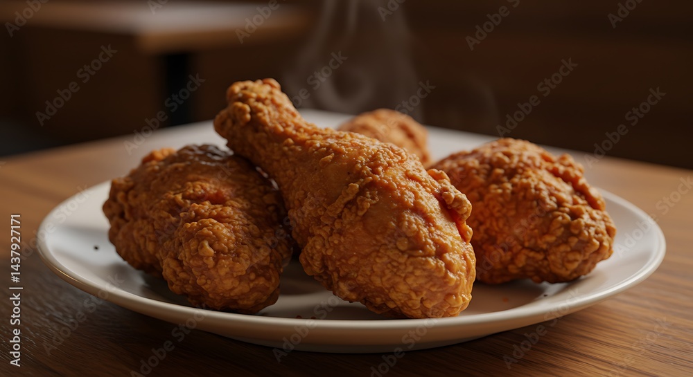 High-Resolution Fried Chicken with Restaurant-Quality Presentation High-Resolution Fried Chicken with Restaurant-Quality Presentation