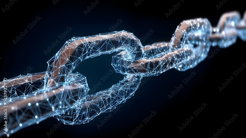 Blockchain technology concept on Low poly or polygonal style design with a chain of encrypted blocks to secure cryptocurrencies and bitcoin for online payments and money transaction Blockchain technology concept on Low poly or polygonal style design with a chain of encrypted blocks to secure cryptocurrencies and bitcoin for online payments and money transaction