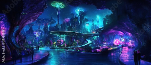 Neon cave city