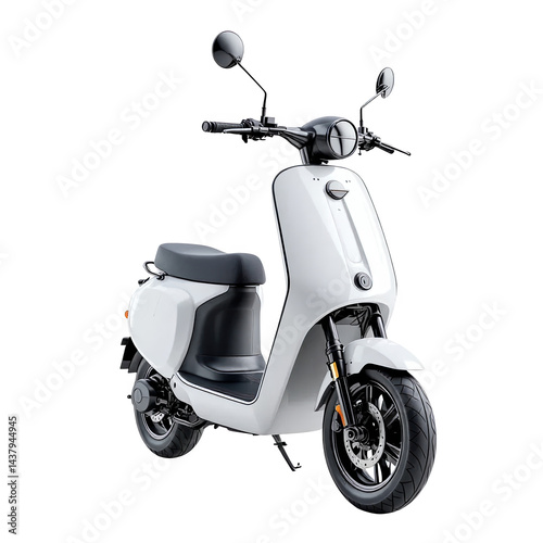 Electric Scooter, Eco-Friendly Transportation. Electric Motor, isolated on transparent background.