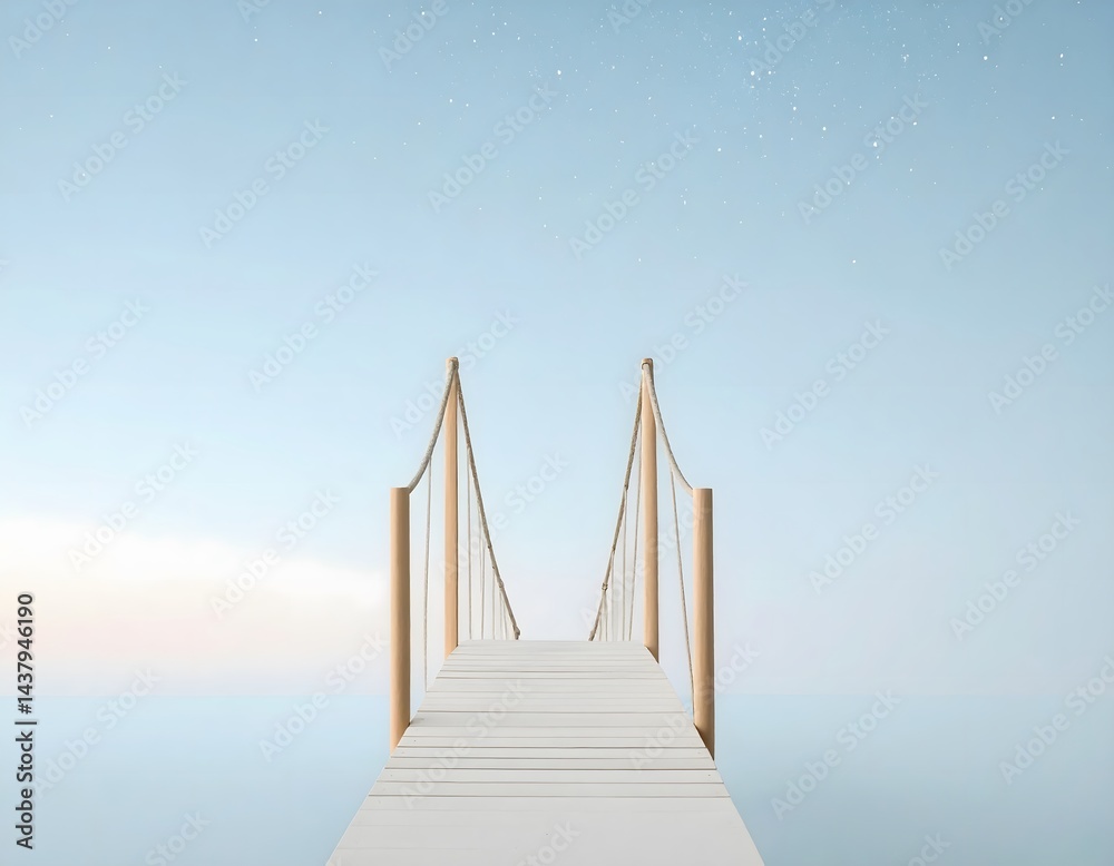 Fototapeta premium Minimalist Bridge to Sky