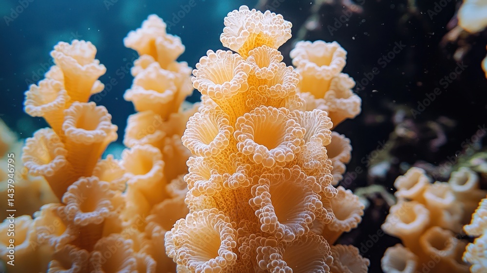 Naklejka premium Coral reef, soft corals close-up