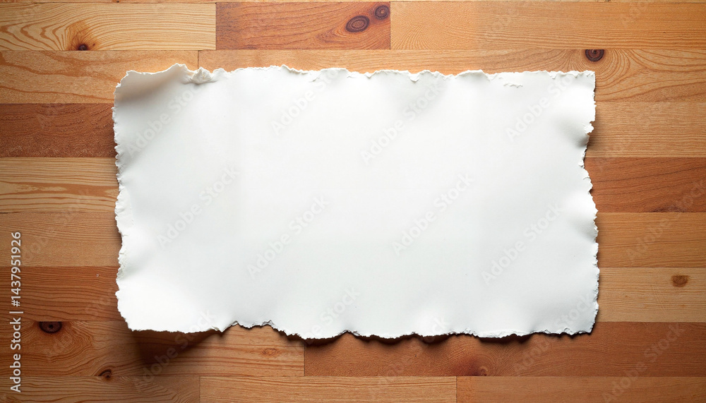 Torn Paper Effect for Black Friday on Rustic Wood Background