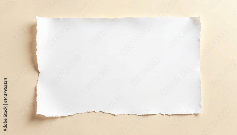 Obraz premium Torn Paper Effect for Black Friday on a Beige Background 