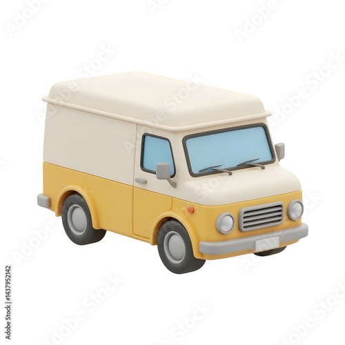 Truck isolated on white