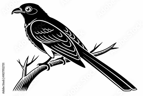 trogon sihouette black vector