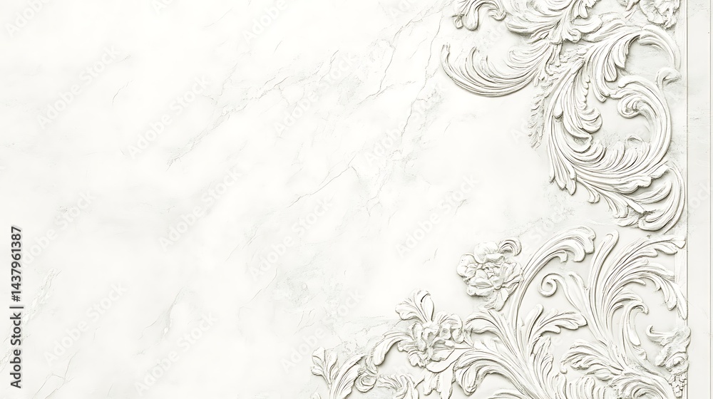White Marble Wall Ornament. White Marble Wall Ornament.