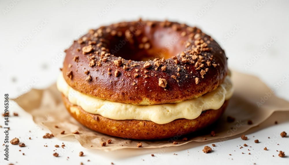 Indulgent gourmet donut creation bakery kitchen food photography bright setting close-up (gigapixelstandard) delicious treat Indulgent gourmet donut creation bakery kitchen food photography bright setting close-up (gigapixelstandard) delicious treat
