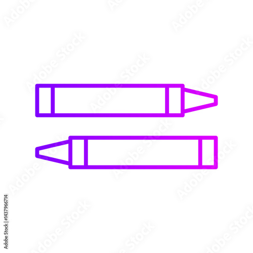 crayon gradient icon