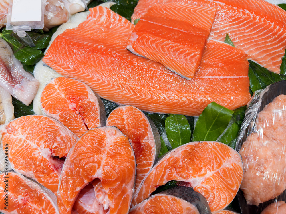 choosing fish and seafood at the supermarket