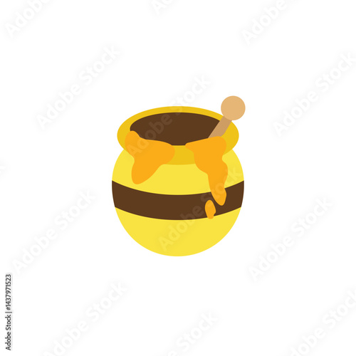 honey jar pot ceramic vase vector emoji illustration symbol sign icon 