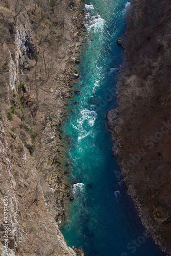 river tara canyon view in winter photo