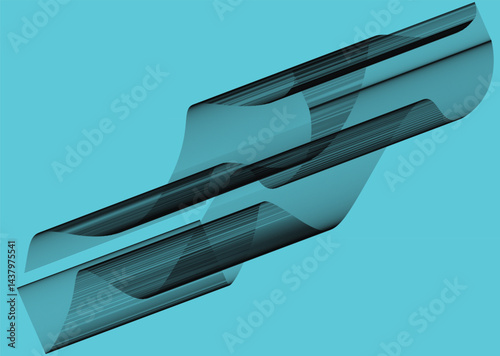 3d rendered illustration of a blue arrow