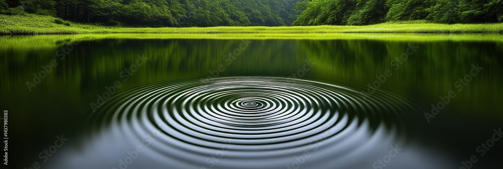 Obraz premium Tranquil Ripples on Serene Water