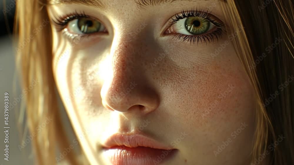 Close-up of a young woman's face