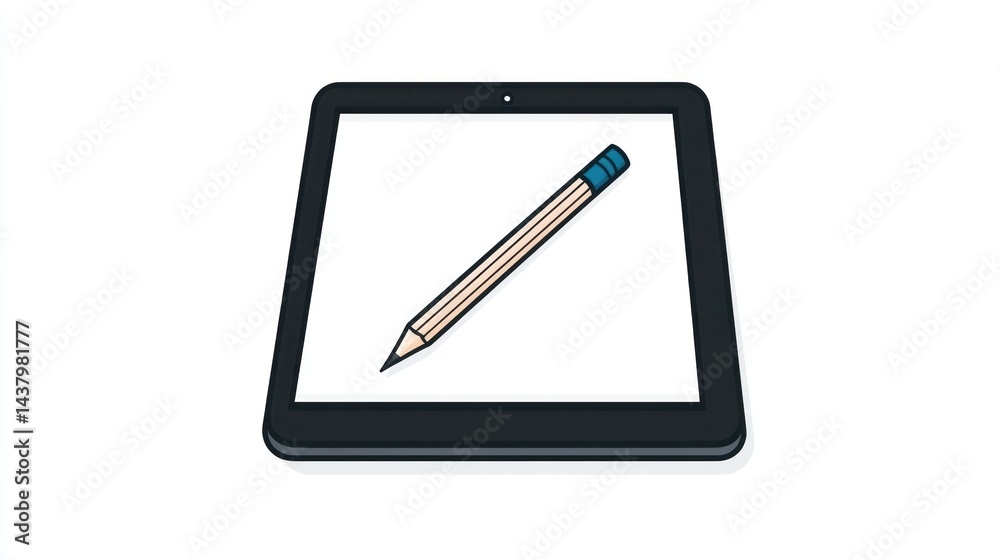 Tablet screen pencil digital drawing design Tablet screen pencil digital drawing design