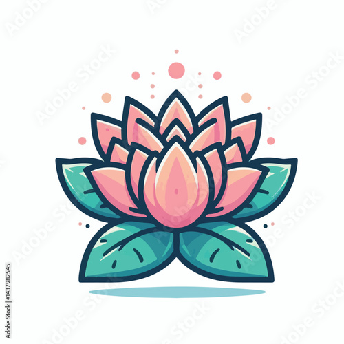 lotus, flower, beauty, vector, nature, floral, blossom, leaf, illustration, icon, plant, natural, meditation, bloom, petal, design, spa, isolated, art, flora, background, decoration, lily, pink, zen, 
