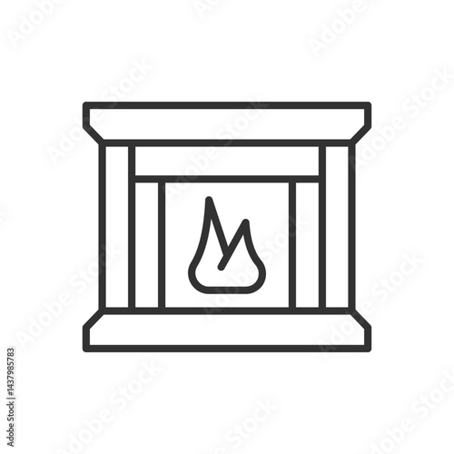 Fireplace Icon Sign Symbol