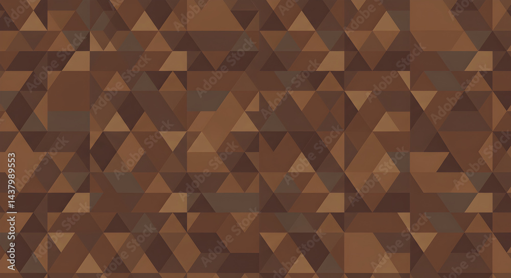 Obraz premium Brown Geometric Triangles Creating Earthy Background Patterns or Digital Surfaces