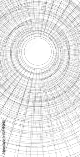 Abstract architectural drawing 3d illustration