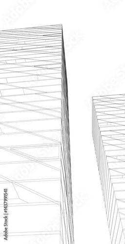 Architecture building. Design background vector illustration
