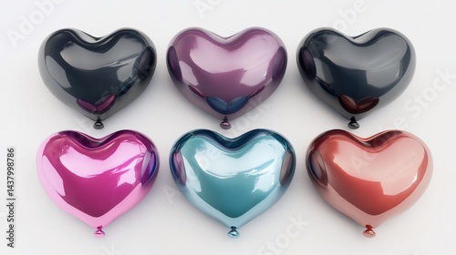 Wallpaper Mural A collection of heart-shaped balloons symbolizing love and affectionate feelings Torontodigital.ca