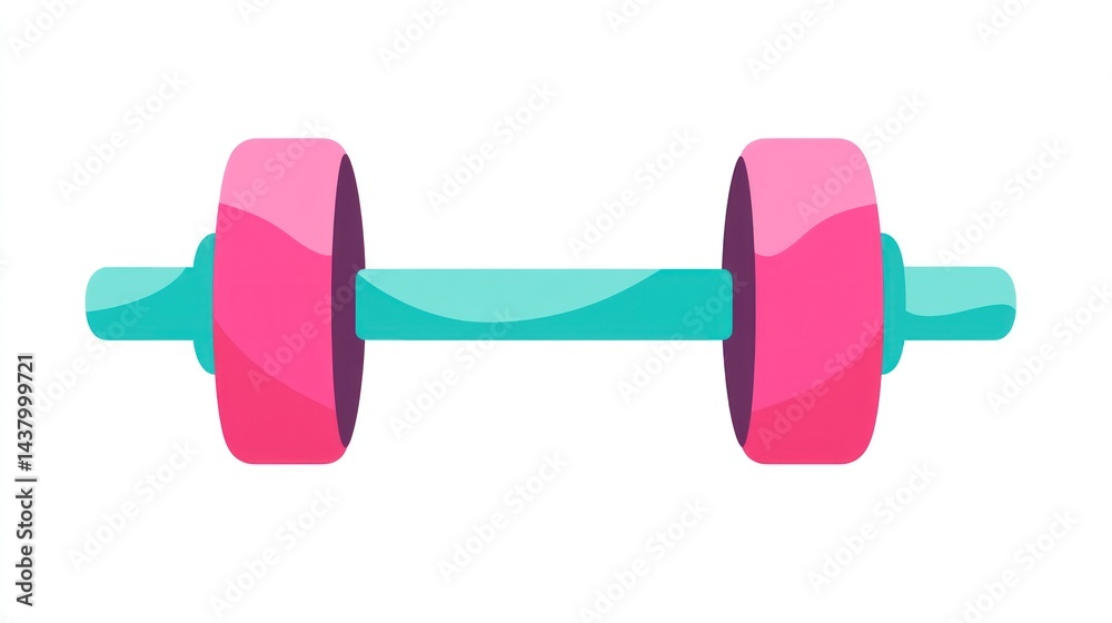 Obraz premium Pink dumbbell fitness workout gym exercise (3)