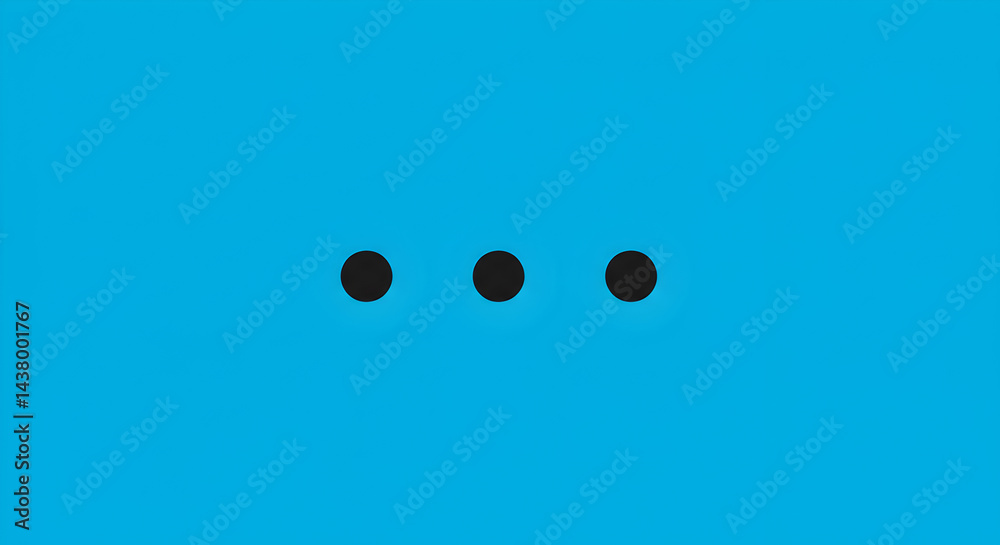 Minimalistic Turquoise Background With Three Floating Black Circular Dots Minimalistic Turquoise Background With Three Floating Black Circular Dots