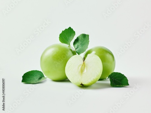 Wallpaper Mural Fresh green apples Torontodigital.ca