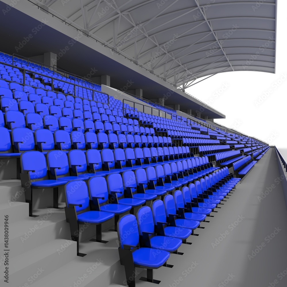 Fototapeta premium 3d render Bleachers design element. Furniture