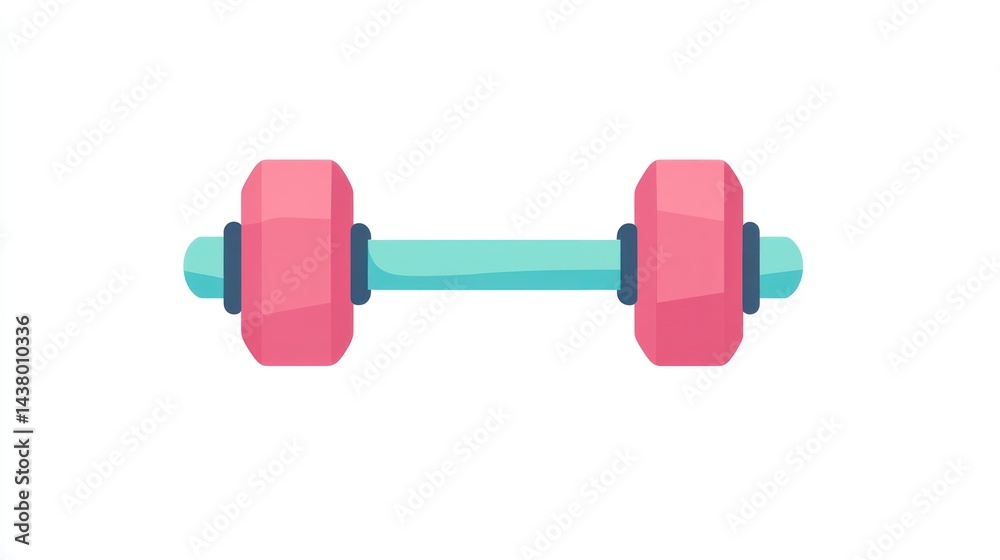 Obraz premium Pink dumbbell fitness workout gym exercise (6)