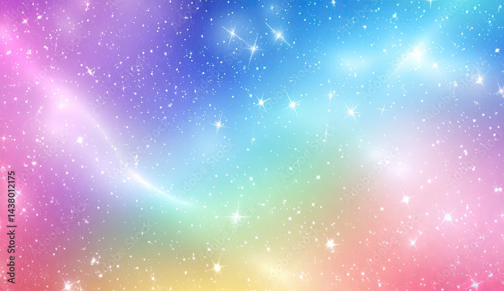 Naklejka premium Abstract Rainbow Cosmic Background