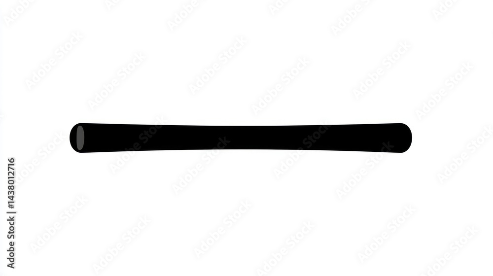 Black cylindrical object, isolated on white Black cylindrical object, isolated on white