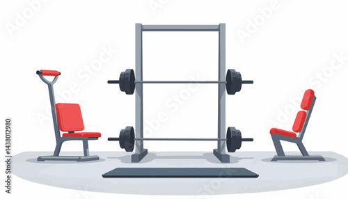 Modern gym equipment for leg day workout, fitness motivation
