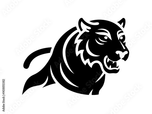 Solid Black Background Image , A completely black image with no details or variations of tiger logo design .