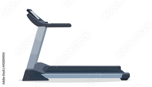 Sleek modern treadmill in minimalist design, fitness concept