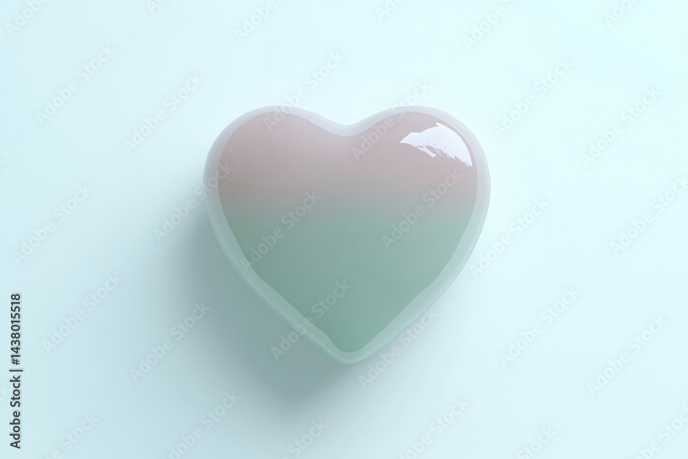 Pastel heart, smooth surface, gradient colors Pastel heart, smooth surface, gradient colors