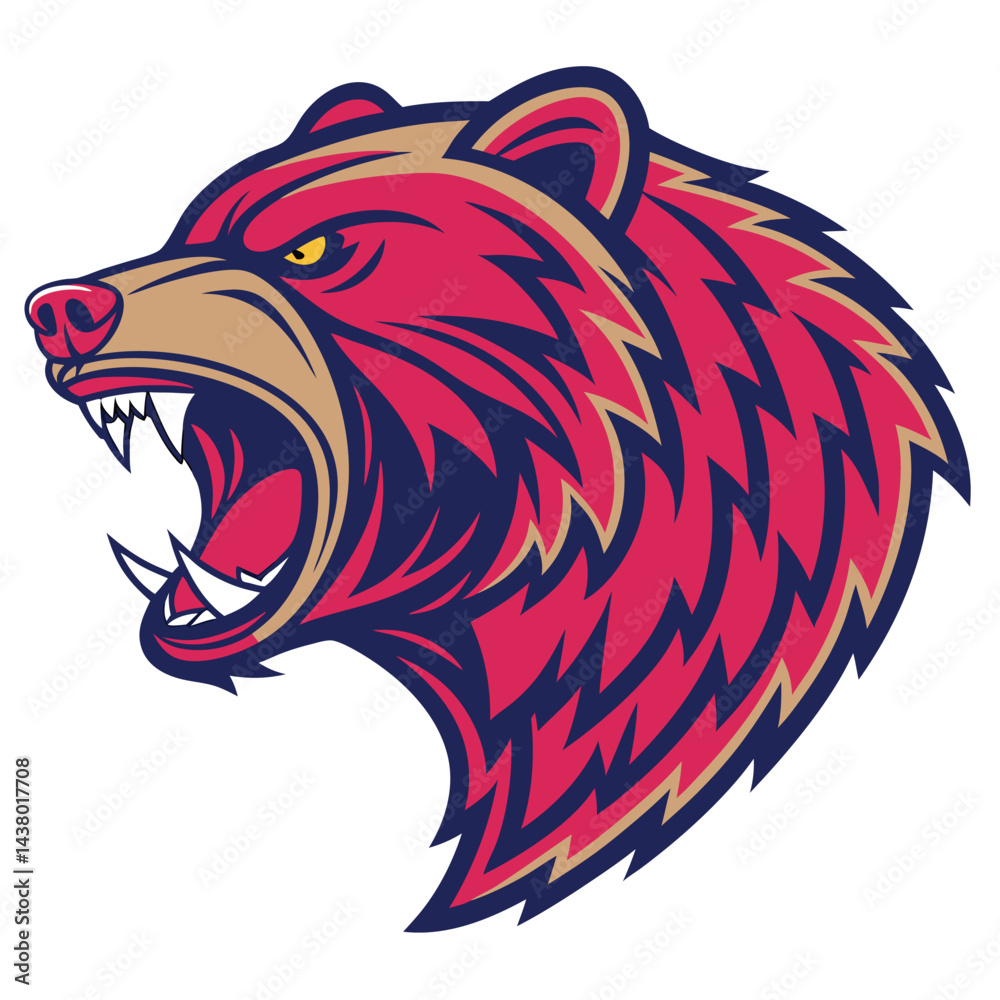 Obraz premium Angry Bear Mascot Logo (1)