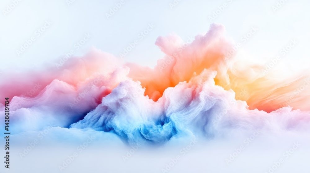 Fototapeta premium Abstract vibrant cloud-like colors