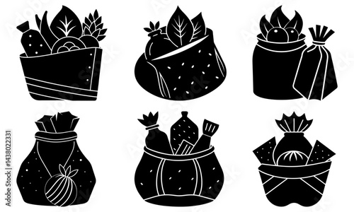 Reusable Food Wraps silhouette vector