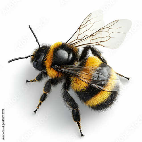 Closeup image of a bumble bee