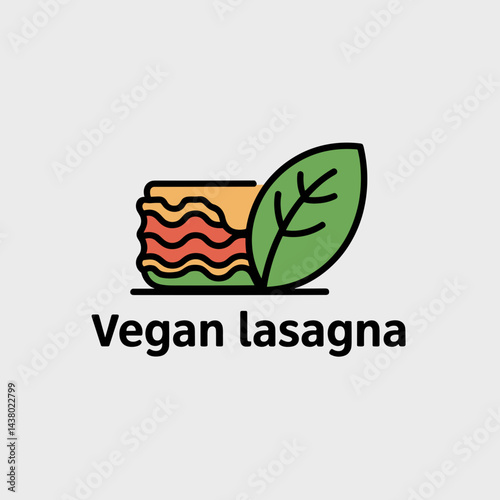 Vegan Lasagna Logo Badge