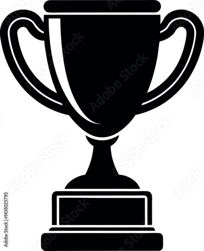Trophy Silhouette Vector | Award and Achievement Black Vector