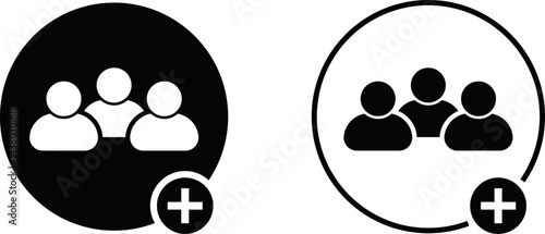 add to friends icon. avatar icon set. Profile icons. new user signs. people collection symbol
