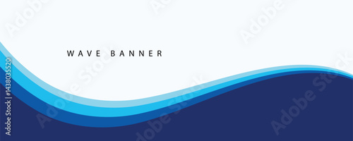 Blue Wave Abstract Corporate Background for Business and Banner Design