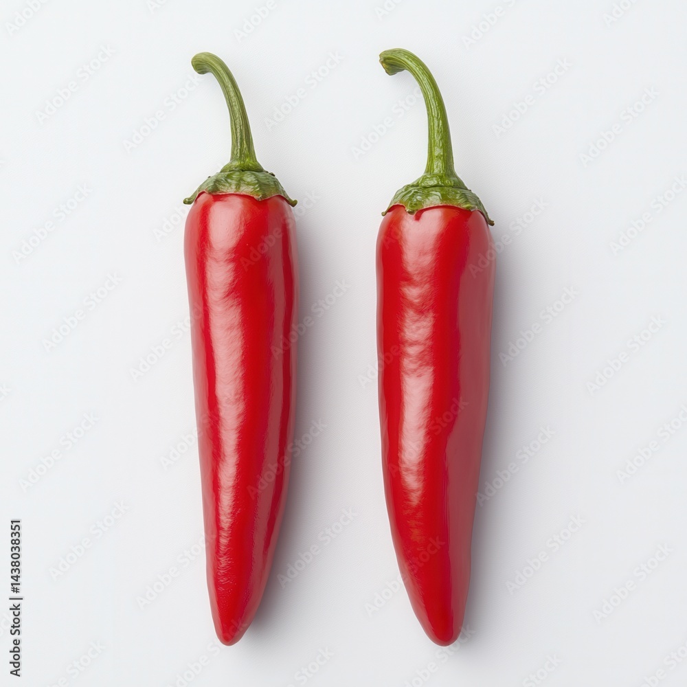 cinco de mayo concept. Two vibrant red chili peppers against a neutral background. cinco de mayo concept. Two vibrant red chili peppers against a neutral background.