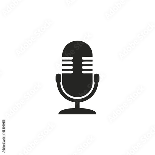 podcast silhouette, Captivating Sounds Black Line & Fill Vector Icon on white background
